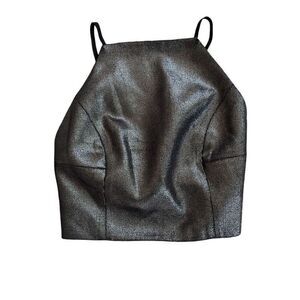 Bardot Metallic high neckline Top - Size Small